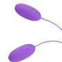 Фиолетовые гладкие виброяйца, работающие от USB