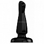 Чёрный анальный стимулятор Bottom Line 6  Model 3 Rubber Black - 15,5 см.
