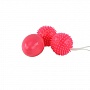 Розовые анальные шарики с рельефом
