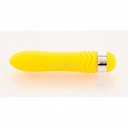 Желтый водонепроницаемый вибратор 14 см.