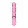 Розовый вибратор Lixy с возвратно-поступательным движением и нагревом - 23 см.