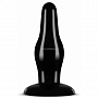 Чёрная анальная пробка Pleasure Plug - 10,16 см.