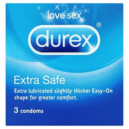 Презервативы более плотные DUREX  EXTRA SAFE, 3 шт.