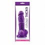 Фиолетовый фаллоимитатор Pleasures Thick 5 Dildo - 18,3 см.