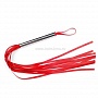 Красная резиновая плеть с металлической рукоятью - 60 см.