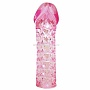 Закрытая розовая насадка-фаллос Penis sleeve - 13 см.