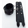 Широкие черные наручники с двумя ремешками