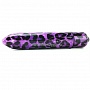 Фиолетовый вибратор с леопардовым принтом - 16 см.
