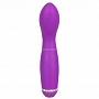 Фиолетовый силиконовый вибромассажёр - 22,5 см.