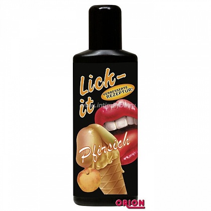 Съедобная смазка Lick It со вкусом персика - 100 мл.