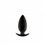 Большая чёрная анальная пробка Renegade Spades  для ношения - 10,1 см.