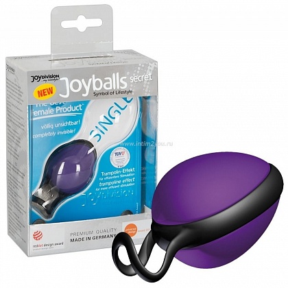 Фиолетовый вагинальный шарик со смещенным центром тяжести Joyballs secret
