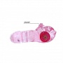 Розовое эрекционное виброкольцо Pink bear
