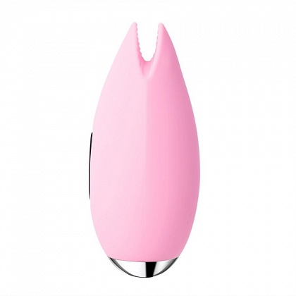 Розовый вибростимулятор клитора Candy с эффектом  поцелуя рыбки