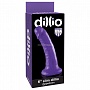 Фиолетовый фаллоимитатор 6  Slim Dillio - 17 см.