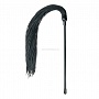 Плеть с черными силиконовыми хвостами Black Silicone Tickler - 45 см.