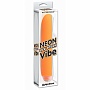 Оранжевый водонепроницаемый вибратор Neon Luv Touch Vibe - 19 см.