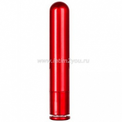 Красный гладкий вибратор METALLIX PETIT CORONA SMOOTH VIBRATOR - 11,5 см.