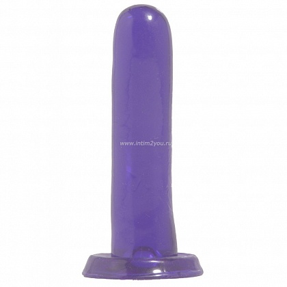 Фиолетовый анальный фаллоимитатор Smoothy - 13,3 см.