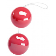 Розовые двойные вагинальные шарики с петелькой