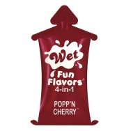 Гель-лубрикант на водной основе Fun Flavors Poppn Cherry с ароматом вишни - 10 мл.