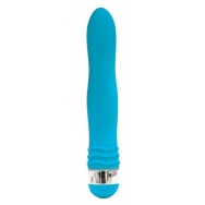 Голубой эргономичный вибратор Sexy Friend - 17,5 см.
