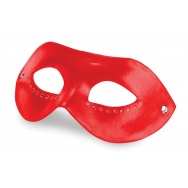 Красная кожаная маска со стразами Diamond Mask