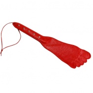 Красная хлопалка в форме ступни