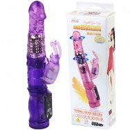 Фиолетовый вибратор-кролик - 12.7 см.