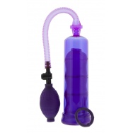 Фиолетовая вакуумная помпа с нежной вставкой - 19 см.