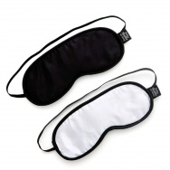 Набор из двух масок на глаза Soft Blindfold Twin Pack черный с серым