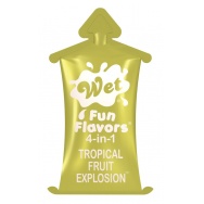 Гель-лубрикант на водной основе Wet Fun Flavors Tropical Fruit Explosion с ароматом тропических фруктов - 10 мл.