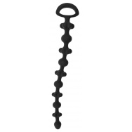 Чёрная анальная цепочка Flower Chain - 26,5 см.