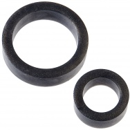 Чёрные эрекционные кольца Premium Silicone C-Rings