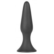 Чёрная анальная пробка Silky Buttplug Small - 11,5 см.