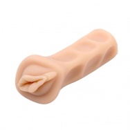 Ребристая вагина-мастурбатор - 12,5 см.