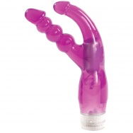 Фиолетовый анально-вагинальный стимулятор Double Duty