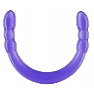 Фиолетовый двусторонний фаллоимитатор DOUBLE DIGGER DONG - 45 см.