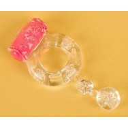 Прозрачное эрекционное кольцо с вибратором
