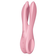 Розовый вибратор Threesome 1 с  пальчиками