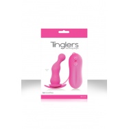 Розовая анальная вибро-пробка Tinglers - Plug III