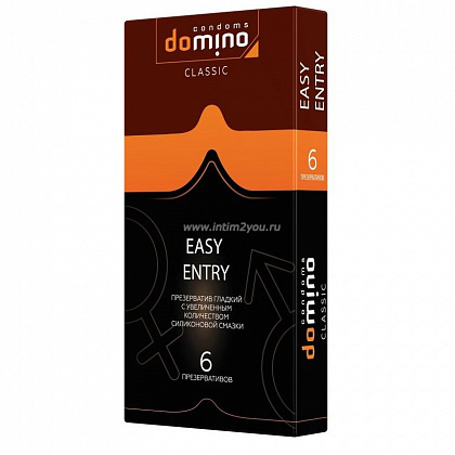 Презервативы с увеличенным количеством смазки DOMINO Easy Entry - 6 шт.