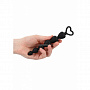 Черная анальная елочка Silicone Anal Beads - 17,5 см.