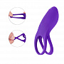 Фиолетовое эрекционное виброкольцо на пенис с пультом
