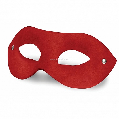 Красная замшевая маска на глаза Leather Mask
