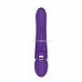 Фиолетовый вибратор-кролик с пуш-эффектом NAGHI NO.39 RECHARGEABLE THRUSTER VIBE - 15 см.