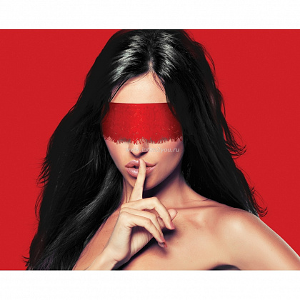 Красная ажурная маска на глаза Lace Mask