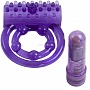 Фиолетовое эрекционное кольцо с вибрацией Weenie Wrapper