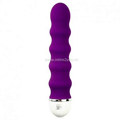 Фиолетовый вибромассажер BULBED VIBE - 16 см.