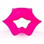 Розовое эрекционное виброкольцо в форме губ